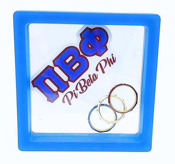 Pi Beta Phi 3 Enamel Stack Ring Set