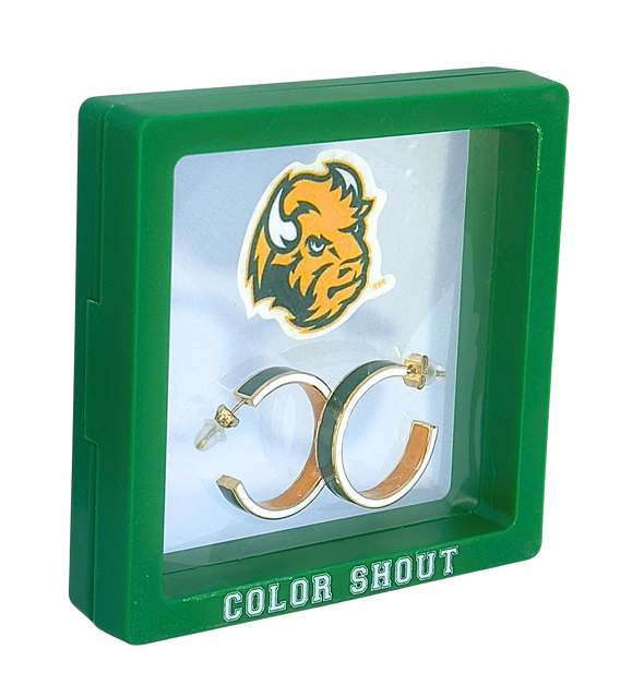E206 - NDSU : North Dakota State University 50/50 Enamel Hoops