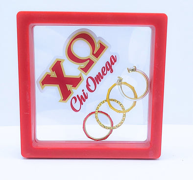 Chi Omega 4 Stack Rings