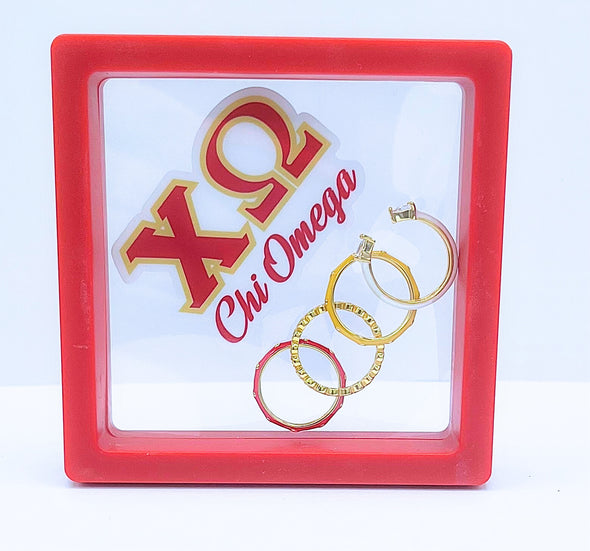 R203 XO-Chi Omega 4 Stack Rings