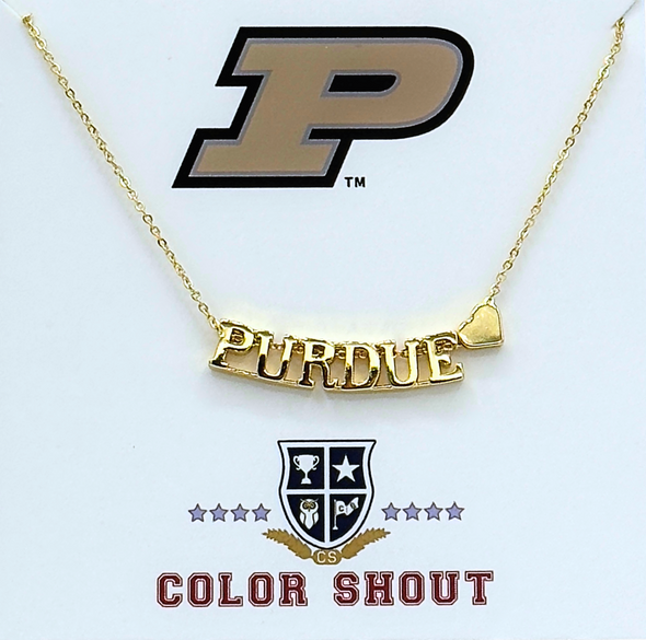 N202 - PUR : Purdue University Heart Necklace