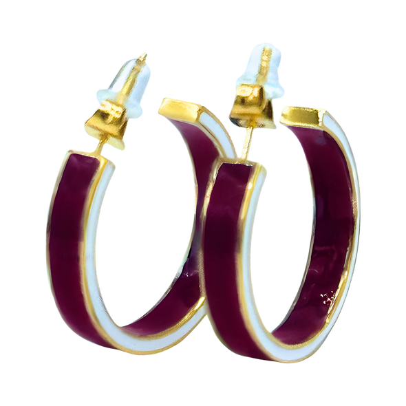 E206 College: 50/50 School Colors Enamel Hoops
