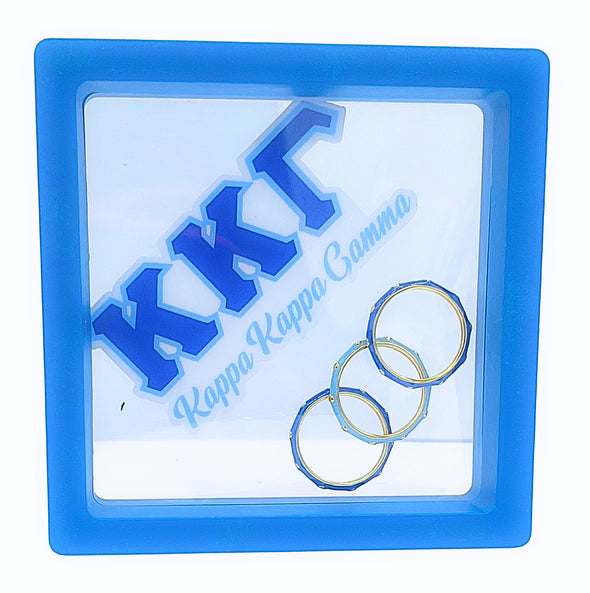 Kappa Kappa Gamma Three Enamel Stack Ring Set