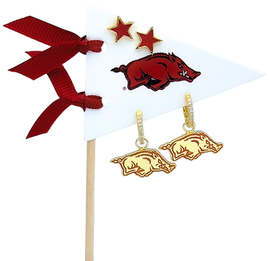 E203- ARK  Arkansas : Pennant Pair Earring Set