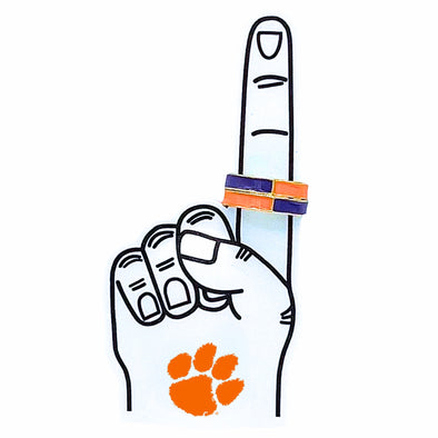 R207 - Clemson: Team Colors 50/50 Stack Ring Set
