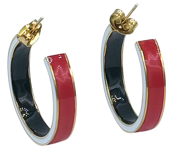 E206 College: 50/50 School Colors Enamel Hoops