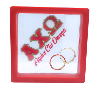 Alpha Chi Omega: 2 Enamel Stack Rings