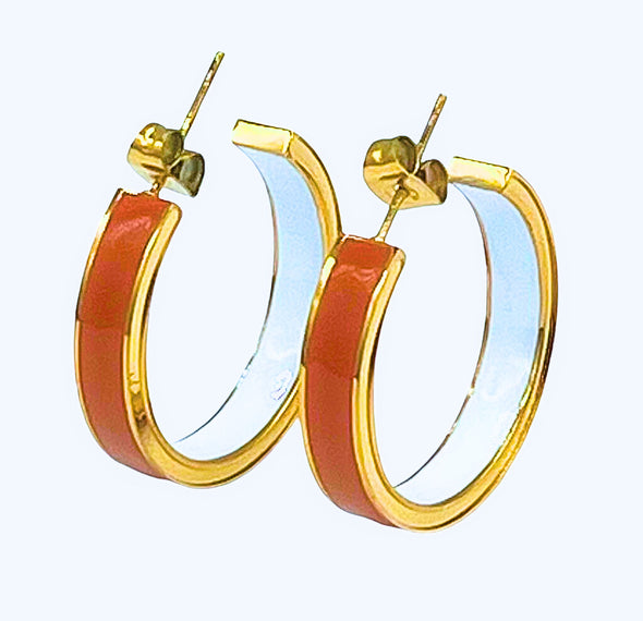 E206 College: 50/50 School Colors Enamel Hoops