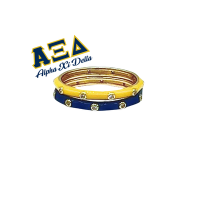 R201 AXD- Alpha Xi Delta: Bring It On 2 Stack Ring Set