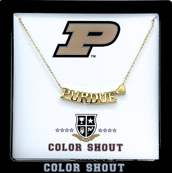 N202 - PUR : Purdue University Heart Necklace