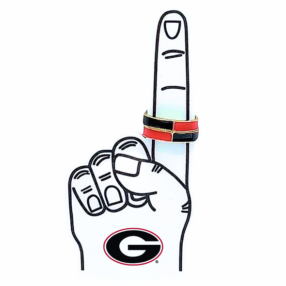 R207-Georgia: Team Colors 50/50 Stack Ring Set