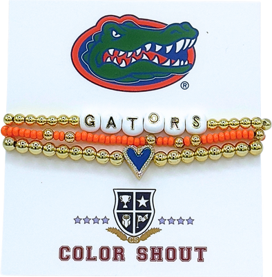 B202 - 'I Love' University of Florida Bracelet Stack