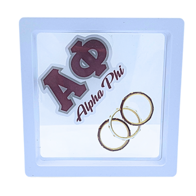 Alpha Phi 3 Enamel Stack Ring Set