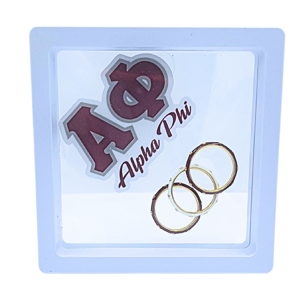 Alpha Phi 3 Enamel Stack Ring Set