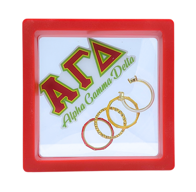 Alpha Gamma Delta 4 Stack Rings Set