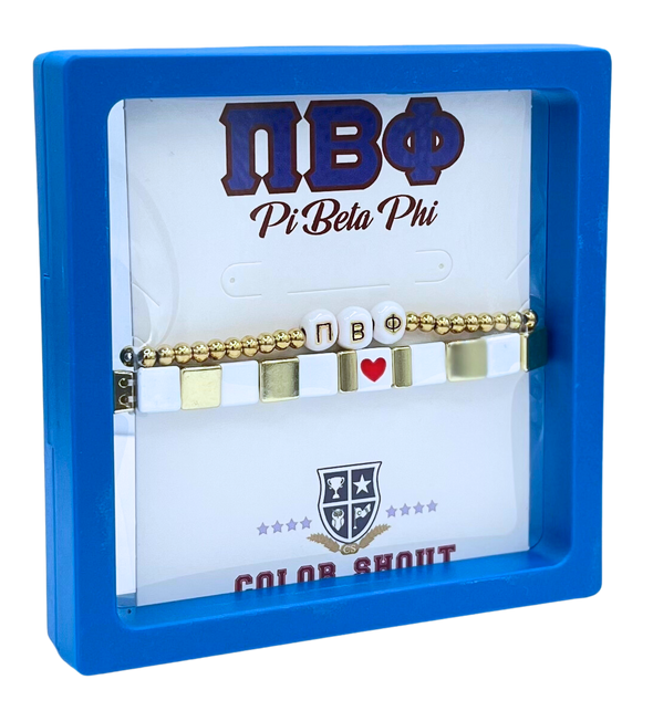 B202 PBP-'I Love' Pi Beta Phi Bracelet Stack
