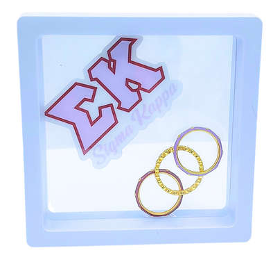 R206 SK-Sigma Kappa Bezel & Enamel Stack Ring Set
