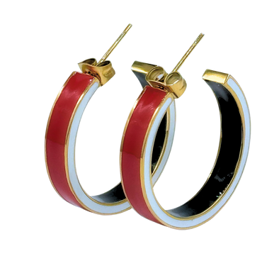 E206 College: 50/50 School Colors Enamel Hoops