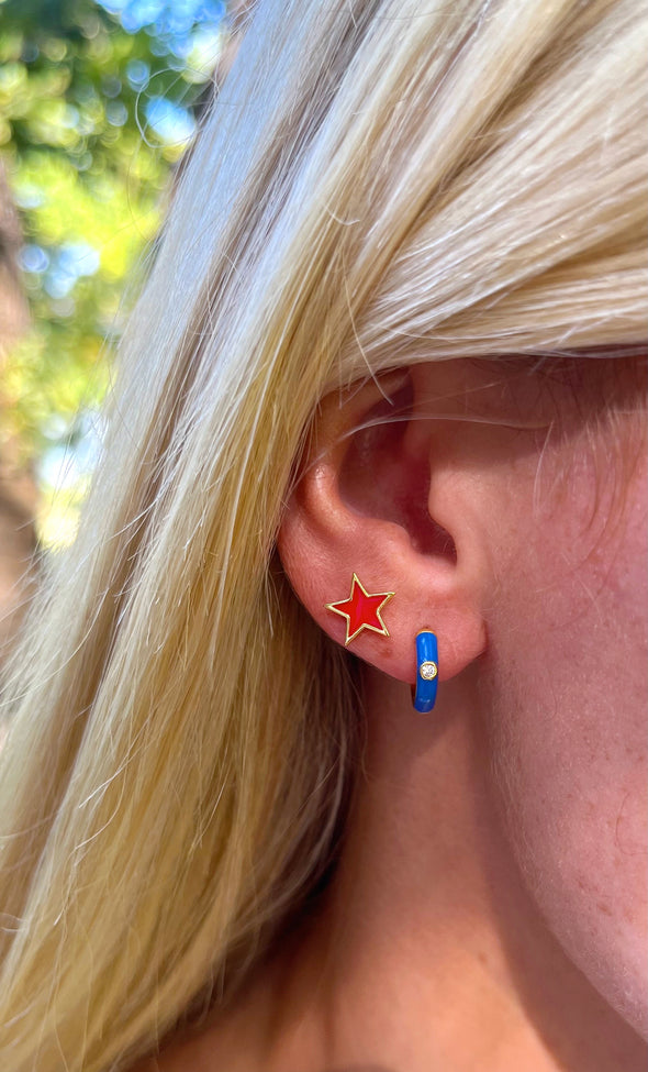 E203 SMU-SMU Pennant Pair Earring Set