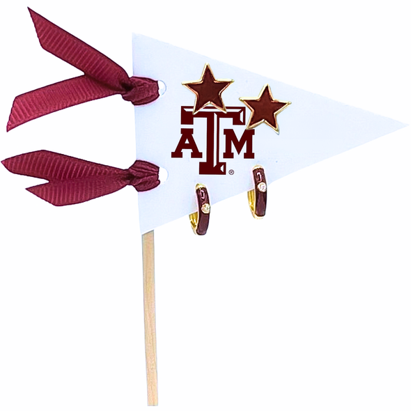 College: Pennant Pair Earring Set