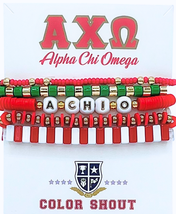 Alpha Omicron Pi  5 Bracelet Stack