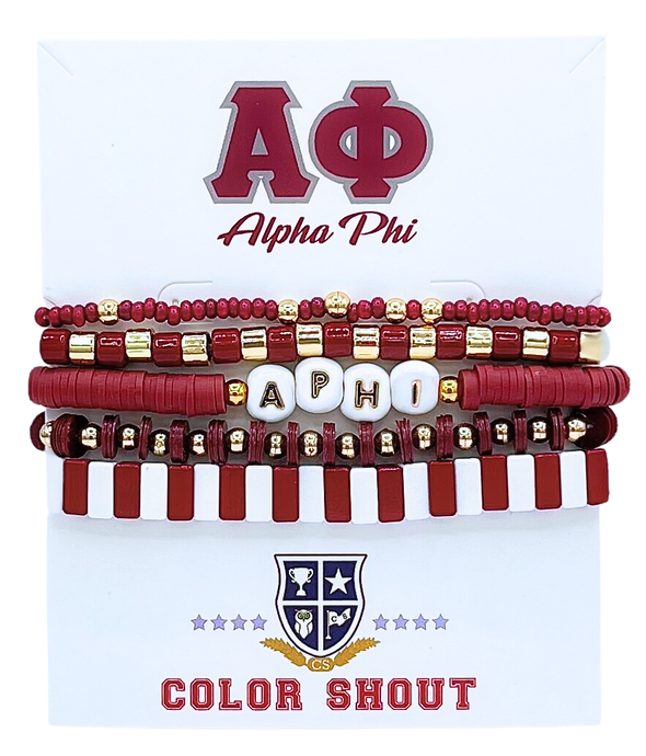 B204 AP-Alpha Phi Mega 5 Bracelet Mega Stack
