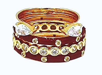 R203 AP-Alpha Phi 4 Stack Ring Set