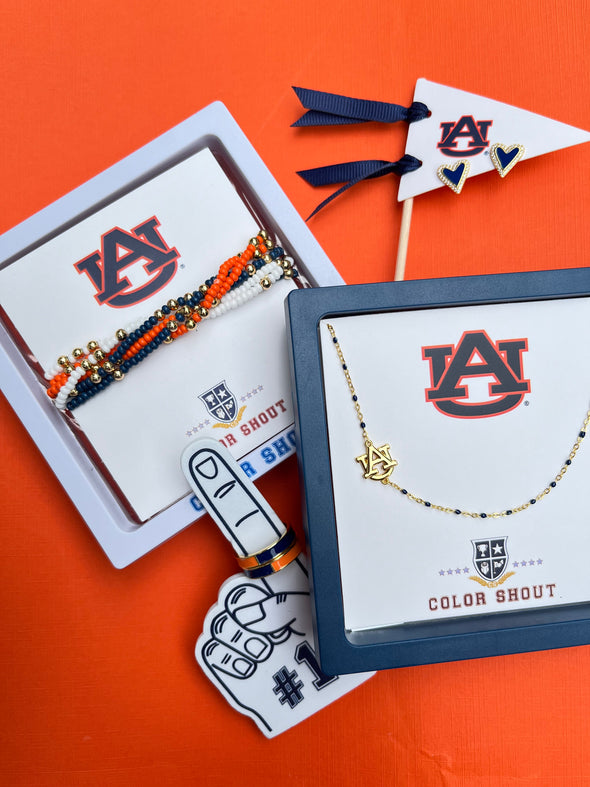 Auburn Game Day: Team Colors Stack Ring Set