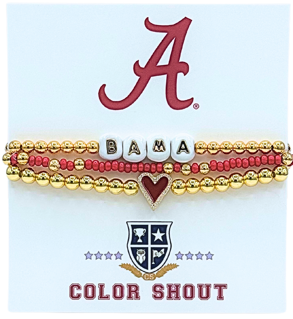 B202 - 'I Love' Alabama Bracelet Stack