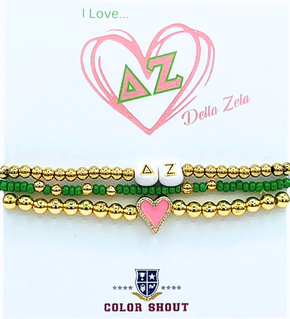 B202- Sorority 'Love' Bracelet Stack