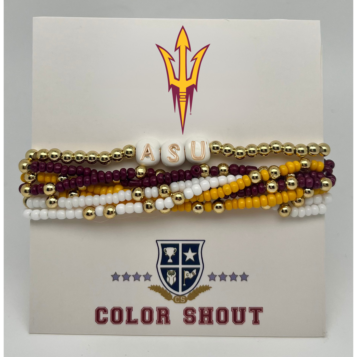 B209 - Arizona State 'Lucky 7' Bracelet Stack – Color Shout