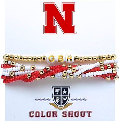B209: The University of Nebraska 'Lucky 7' Bracelet Stack