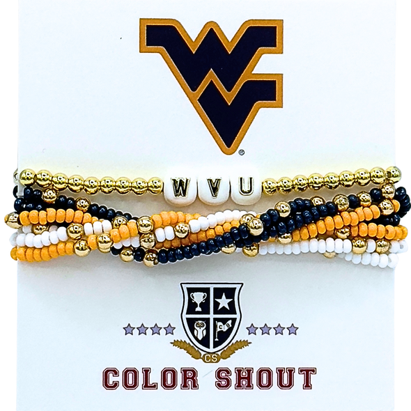 B209 - WV  'Lucky 7' West Virginia Bracelet Stack