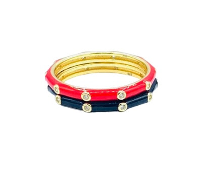 Bring It On 2: College Colors Stack Ring Set