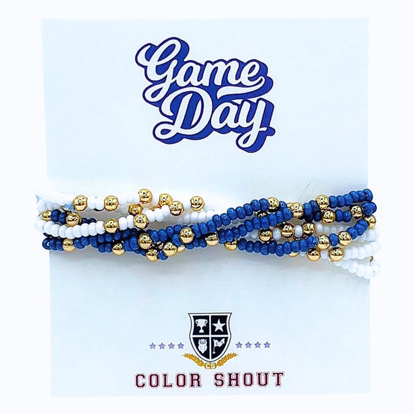 B201- Game Day Team Colors: Set of 6 Stretch Bracelets