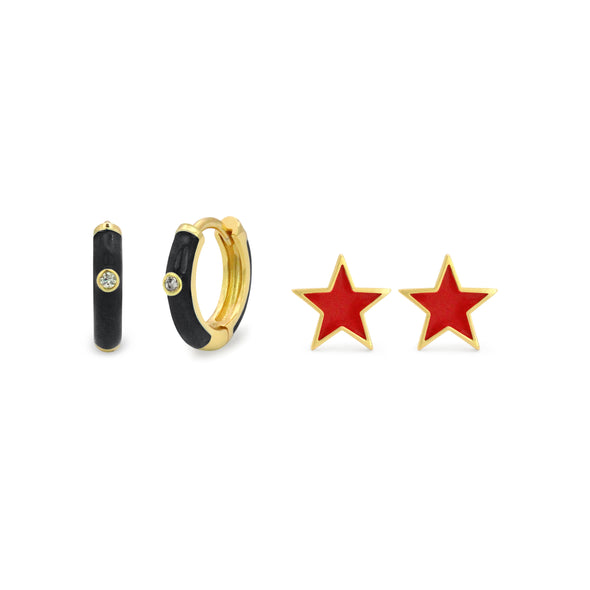 E203 TT-Texas Tech Pennant Pair Earring Set