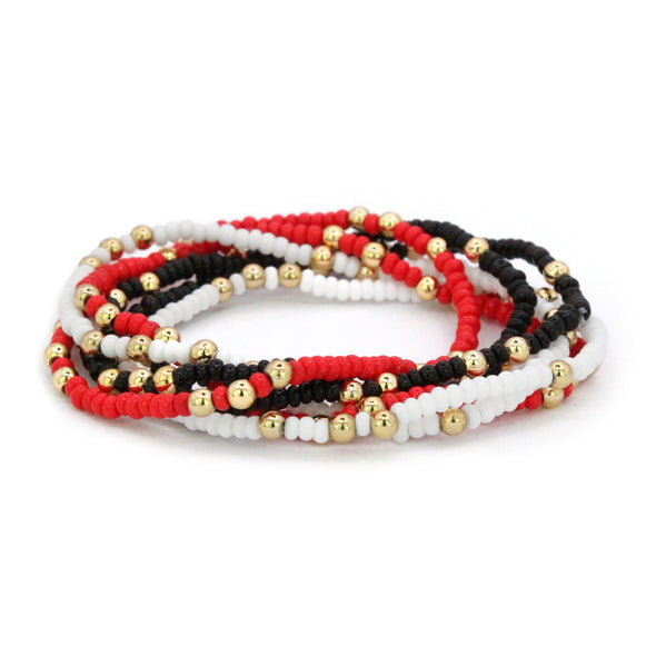 B201 TT-Texas Tech: Set of 6 Stretch Bracelets