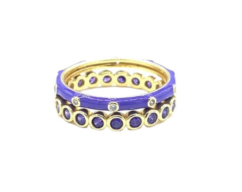 Purple Sparkle: 2 Ring Set