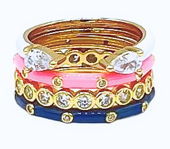 Delta Gamma Mega Stack Rings