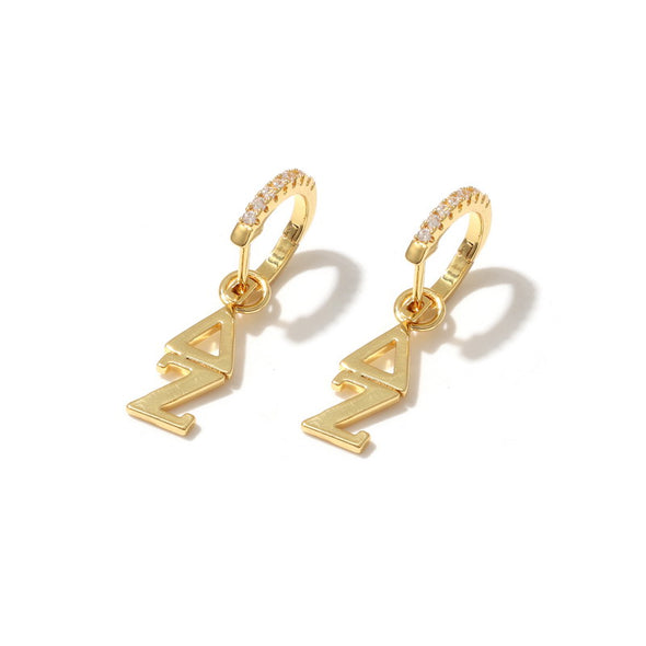 E208 - DZ - Delta Zeta Greek Letter Earrings