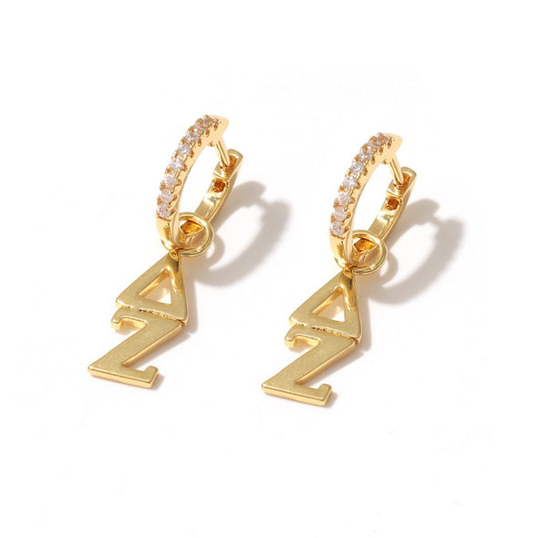 E208 - DZ - Delta Zeta Greek Letter Earrings