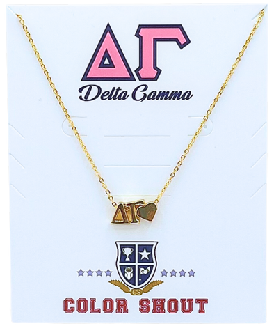 Delta Gamma Heart Necklace