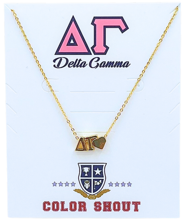 Delta Gamma Heart Necklace