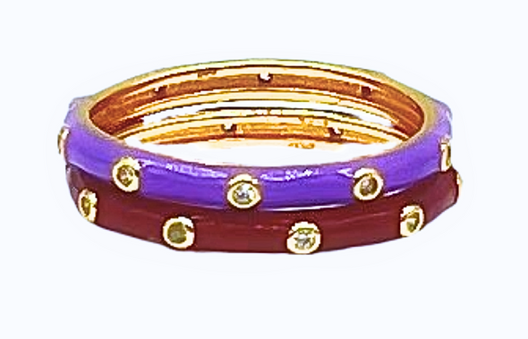 Sigma Kappa: 2 Enamel Stack Ring Set