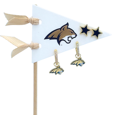 E203 - MSU : Montana State University Pennant Pair Earring Set