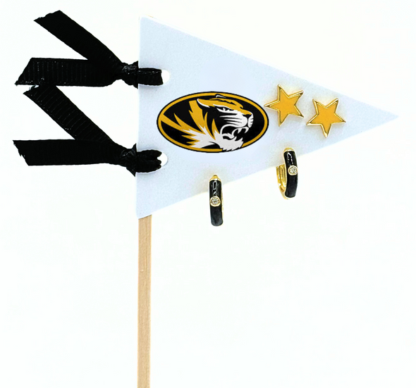 College: Pennant Pair Earring Set
