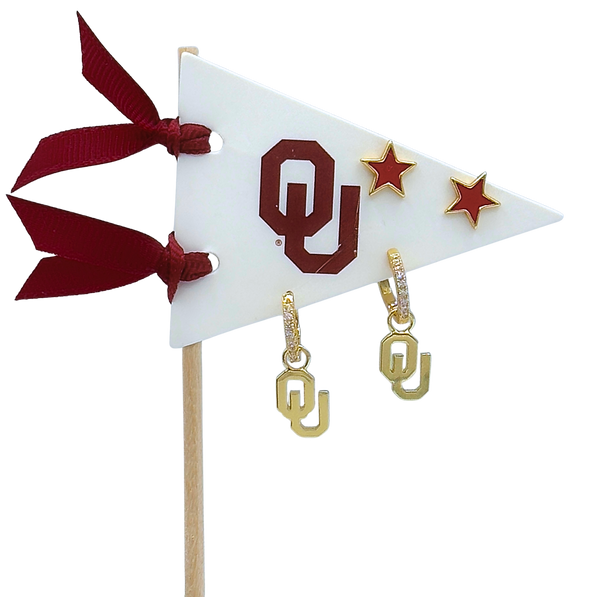 College: Pennant Pair Earring Set