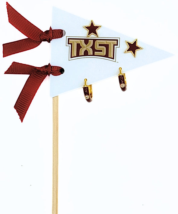 College: Pennant Pair Earring Set