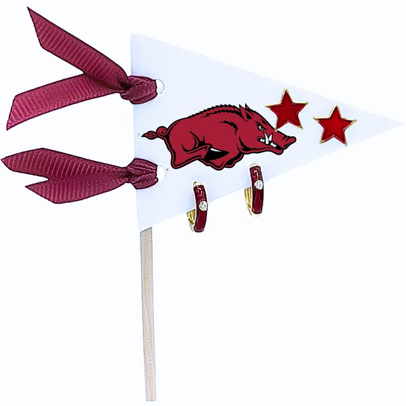 College: Pennant Pair Earring Set