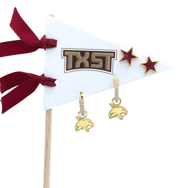 College: Pennant Pair Earring Set